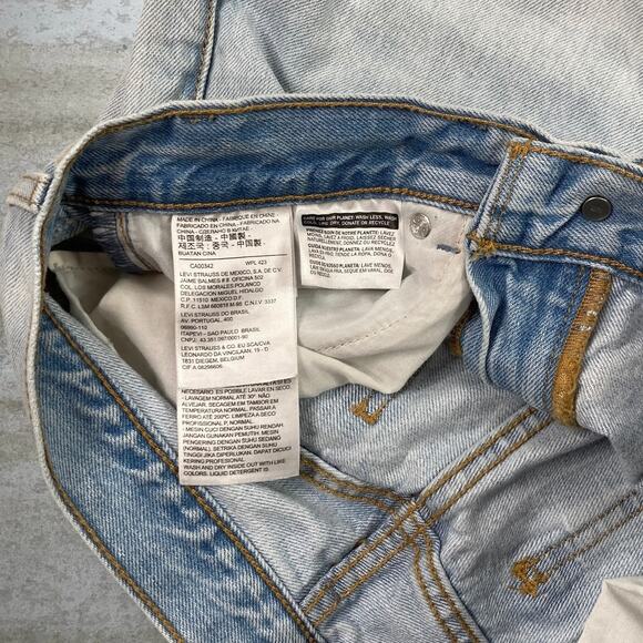 Vintage Y2K Levis Jeans 27x27 Regular Tapered Leg Fit Light Wash Orange Tab - Picture 4 of 8